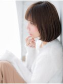関内/髪質改善/マロンベージュ×すっきり耳かけボブl