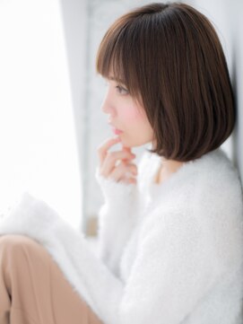 アルバハナレ 横浜(αlba HANARE) 関内/髪質改善/マロンベージュ×すっきり耳かけボブl