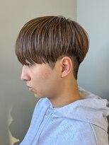 マッシュナチュラルカラーマッシュメンズヘアカラーツーブロック