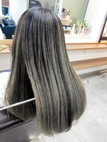 ランプ(Lamp) くびレイヤーグレーベージュニュアンスカラー白髪染め白髪ぼかし