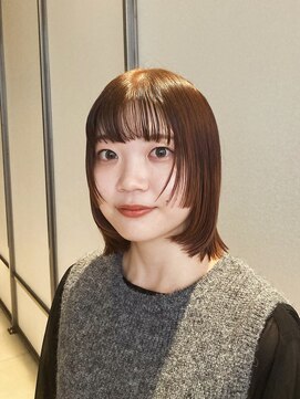 ビーヒアナウ 金沢県庁店(BE HERE NOW) オレンジベージュ ボブ