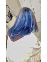 ジゼル(gisele)&nbsp;【冬カラー】インナーカラー ブルー×シルバー