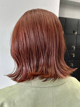 ヘアー アイス 御器所本店(HAIR ICI) 20代30代40代大人可愛いオレンジブラウン髪質改善トリートメント