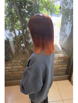 gradation color Choral Orange