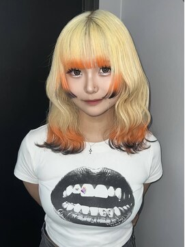 ギミックパシャ(GIMMICK pasha) ブロンド×裾カラー