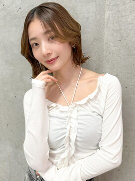 オーブ ヘアー ルーチェ 大宮店(AUBE HAIR luce) 20代・30代_切りっぱなしボブ_くびれヘア
