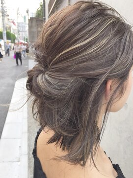 ノラ ヘアーサロン(NORA HAIR SALON) 3Dカラーインナーハイライト切りっぱなしボブモードヘアウルフ