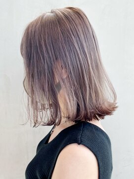 アイティー バイ アルバム 中野店(IT by ALBUM) ミルクティーグレー_オリーブカラーハイライトカラー_ba306031