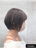 【店長中森が提案】丸みとハイライトが可愛い♪丸みショートボブ