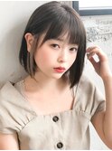 セクションカラー大人可愛いこなれミディボブウルフ