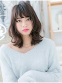 斜めバングインナーカラー小顔くびれヘアc5上尾20代30代40代