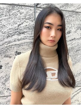 ロンド マーレ 天神大名店(Lond mare) 2022韓国くびれ巻き　韓国大人美人スタイル　黒髪スタイルヘアー