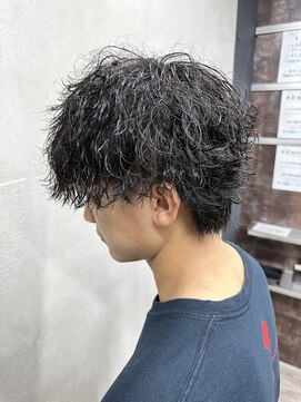 ダズルヘアーエイチ(DAZZLE hair H) マッシュウルフ×波巻きパーマ