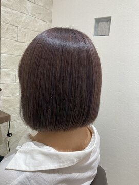 ラ ファブリック 草加(LA FABRIQUE) 【下田】切りっぱなしボブ　ラベンダーピンク