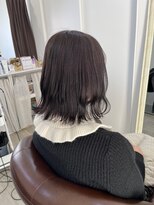 ラムーア(Rahm.) 切りっぱなしミディ/モーブカラー