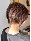 マッシュショートヘアくびれショートショートカット前髪あり