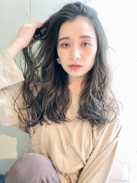 ビーチ(BEACH) かきあげニュアンスロングダークアッシュ