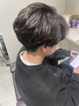 アイディール 本町本店(:ideal) 【メンズカット】直毛&多毛→くせ毛風パーマ