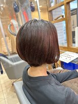 スタジオ アルファプラス 日暮里店(studio α+)&nbsp;ステップボーンカットカットボブショートハイライト白髪ぼかし