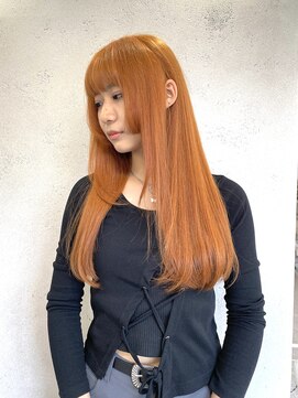 アジールヘア 東上野店(agir hair) 大人透明感オレンジカラーケアブリーチ【上野】