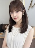 小顔レイヤーカット×ナチュラルグレージュ30代40代50代