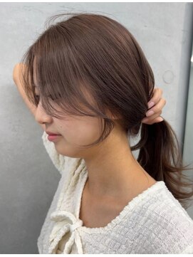 イオ ティラベント 鳳店(io tiravento) 前髪なしスタイル 韓国風顔周りカット yume