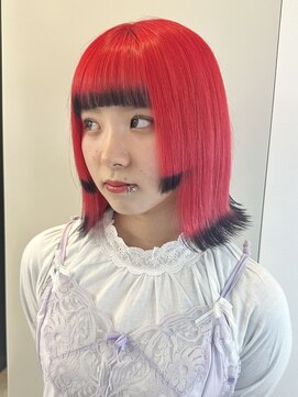 アニュー(A'nyu) レッドカラーケアブリーチエンドカラールーツカラーアンブレラ