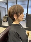 くびれショートボブ40代50代グレイカラー白髪染め白髪ぼかし