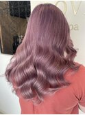 縮毛矯正/くびれヘア/ハイライトカラー/アプリコットオレンジ