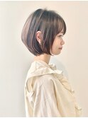 ◇大人可愛い20代30代40代50代前下がりショートボブ丸みショート