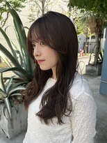 イヴォーク トーキョー(EVOKE TOKYO)&nbsp;レイヤー/ミディアム・ロング/20代/顔周り/ブラウンベージュ