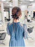 結婚式/リボンアレンジ/タイトヘア/カチモリ/ヘアメ【ノグチ】