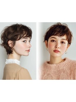 骨格,癖に合わせて小顔×美シルエットのショートカット[学芸大学/白髪染め/白髪ぼかし/ハイライト/学割U24]