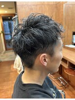 ユー(yuu) メンズショートくせ毛風パーマ【黒髪/阿波座/新町/西長堀/本町】