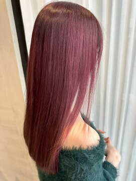 ジェコ ブラン(gecko. brun) カシスピンク/暖色系/韓国風ロングストレート #武蔵小山美容室