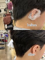 オーシャントーキョー 大阪(OCEAN TOKYO)&nbsp;ワックスなしツーブロックメンズセンターパートニュアンスパーマ