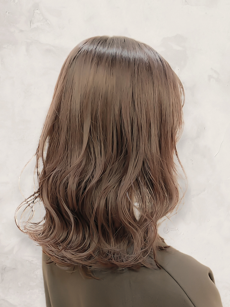 エルプラスヘアー 平尾店(L+hair) 30代40代大人可愛いブリーチなしベージュカラーゆるふわミディ