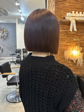 スイート ヘアデザイン(Suite HAIR DESIGN) パツっとボブ×ピンクブラウン