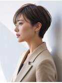 ショートボブ ベリーショートシースルーバング