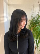 フゥカ 売市店(fuka)&nbsp;【韓国風スタイル】レイヤーカット×ブルーブラック 八戸