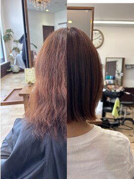 トップスタイル リッチ ダメージ最小限に抑える髪質改善カラー