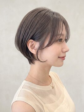モッズヘア 越谷(mod's hair) 夏カラーブリーチなし/丸みショートボブ/耳掛け/くびれp越谷