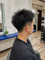 ルートヘア 辻堂店 30代大人スパイキーショートツーブロック短髪