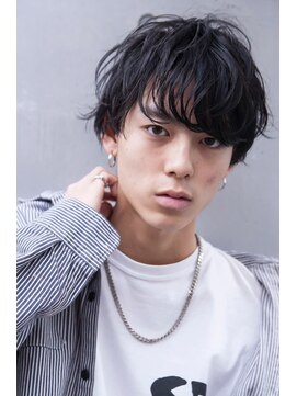 オースティン 錦糸町(AUSTIN) くせ毛風パーマ★ツーブロックショートレイヤー×ワイルドバング