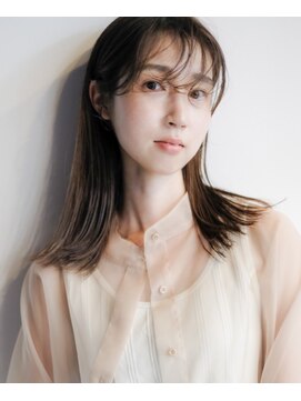 エマ 谷山店(EMMA) ブリーチなし透明感カラー切りっぱなしボブセミディシースルー