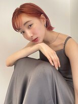 バズ(BUZZ)&nbsp;mini bobオレンジ/ハイトーン/耳かけボブ