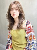 銀座 Cheri 透明感オリーブグレージュ×くびれロングレイヤー