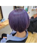 モーラ 鳳店(MOLLA)&nbsp;ブリーチからー　パープル　ショートボブ
