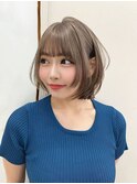 髪質改善*くすみベージュボブ*美髪【Zina難波】