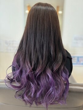 ヘアショップ エヌアンドエー 久喜菖蒲店(hair shop N&A) 大人かわいいWカラー/毛先カラー/紫/パープル/バイオレット